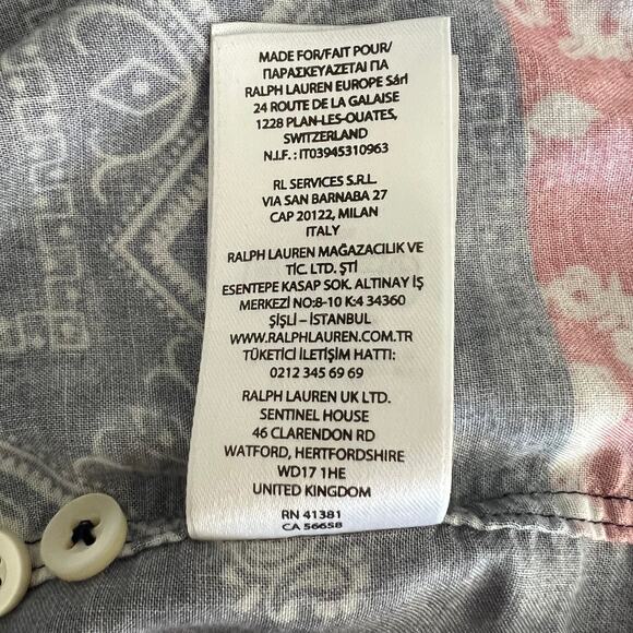 POLO Ralph Lauren Classic Fit Patchwork-Print Camp‎ Shirt Mens XXL - Picture 7 of 7